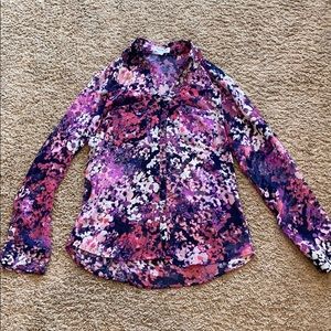 Colorful Button Down Blouse